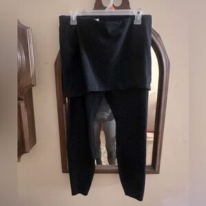 CABI SKIRTED LEGGINGS BLACK cotton sz M SO CUTE  M’leggings